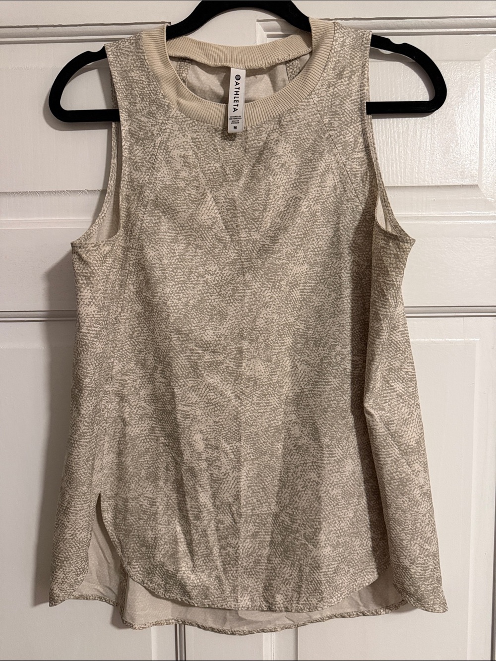 Athleta Sage-Cream Textured Sleeveless Tank
